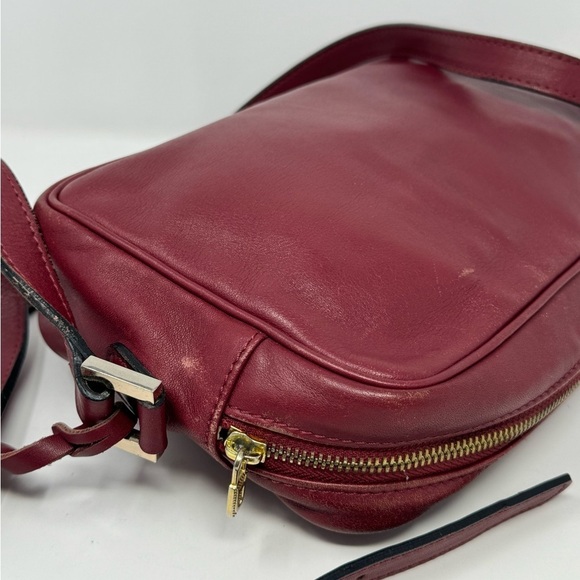 Delvaux Burgundy Leather Logo Crossbody Bag – Rare Vintage, Authentic - Picture 4 of 10